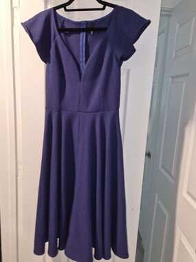 LuLu's Elegant Royal Blue Fit-and-Flare Dress